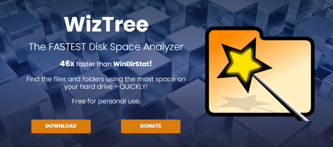 推荐一款磁盘空间分析工具——WizTree